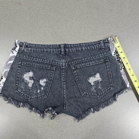 By Together Black Distressed Women Shorts - Picture 5 of 5